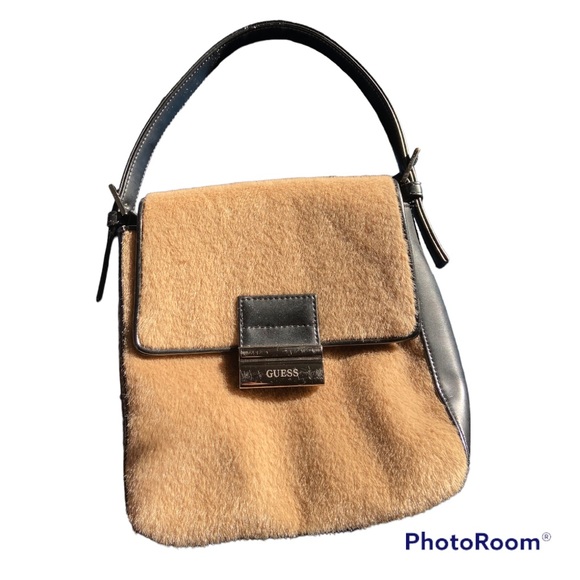 Guess Faux Fur Fabric Bag - Picture 3 of 10